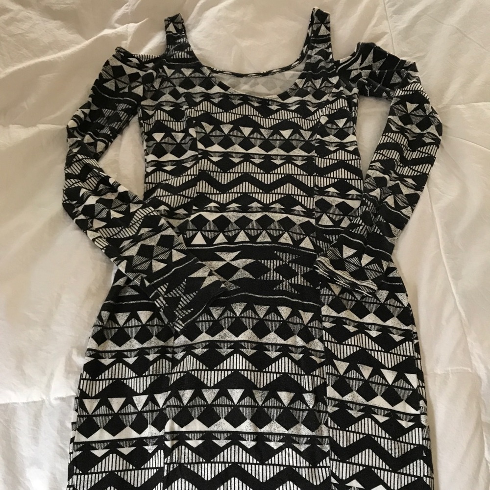 tribal print bodycon dress
